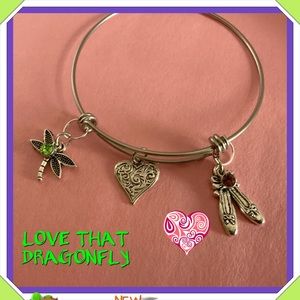 🆕✅ EXPANDABLE WIRE BRACELET DRAGONFLY